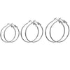 3 Pairs/Set Metal Hoop Earrings Set 20/30/40mm Big Round Circle Earrings For Women Gold Silver Plated Jewelry - Image 9