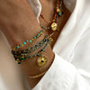 Vintage Stainless Steel Charms Necklaces for Women Boho Pink Blue Rope Chains Bracelets Jewelry Sets - Image 1