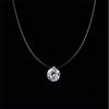 Shiny Crystal Necklace For Women Female Transparent Fishing Line Round Zircon Choker Minimalist Clavicle Chain Jewelry - Image 3