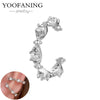 Silver Ear Needle Simple Ear Clip White Zircon Wrapping Design Earring for Women Jewelry Gift - Image 28