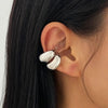1pc Simple Metal Multilayer Hollow Ear Clips for Women Fake Piercing Water Drop Teardrop Cartilage Clip Earring Ear Cuff Jewelry - Image 5
