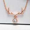 Elk Antler Pendant Necklace Women for Christmas Year Cubic Zirconia Necklace Jewelry - Image 3