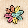 Inspirational Quote Enamel Pin Motivational Flower Brooch Pines Lapel Pins Reminder Badge Clothes Accessories Jewelry Gift - Image 3