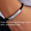 Cross Jesus Scripture Quote Bracelet Christian Bible Verse Engraved Letters Stainless Steel Bracelets Braided Rope Wristband - Image 4