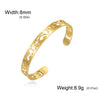Stainless Steel Bracelet Lotus Flower Bangle Elegant Hollow Carved Symbol Magic Good Luck Amulet Bangls Jewelry - Image 8