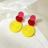 Stylish Dangle Earrings Trio Circle Design Daily Outfits Party Accessories Stuff Red Orange Big Earrings - Image 17