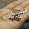 Vintage Ethnic Style Carved Floral Inlaid Zirconia Bangle Elegant Adjustable Open Cuff Bracelet Men and Women Party Jewelry - Image 10