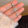 Zircon Snowflake Bracelets For Women Girls Crystal Flower Adjustable Chain Bracelet Wedding Jewelry Gifts - Image 8