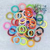 Colorful Acrylic Tube Bead Bangle with Elastic Fit - Image 3