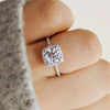 Pear-Cut Cubic Zirconia Ring with Pavé Band in Silver-Tone - Image 9