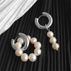 Three Freshwater Pearls Strand Drop Earrings For Women Gold Plated Brass Long Earring Statement Jewelry - Image 17