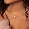 Rectangular Zirconia Pendant Women's Jewelry Stainless Steel Gold-Plated Short Necklace - Image 5