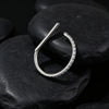 Titanium D Shape Nose Clicker with Full CZ 16G Hinged Segment Hoop Conch Helix Ear Piercing Body Jewelry - Image 5