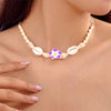 Bohemia Sea Shell Choker Necklace For Women Summer Sweet Flower Pendant Hand-woven Rope Neck Chain Jewelry Accessory - Image 3