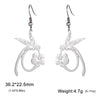Hollow Hummingbird Stainless Steel Earrings Animal Pendant Women's Wealth Jewelry Gift Pendant Party Gift - Image 5