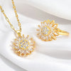 Rotatable Sunflower Necklaces For Women Jewelry Accessories Chain Choker - Image 9