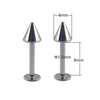 2PC Punk Stainless Steel Spike Ball Labret Lip Piercing Devil Studs Cone Conch Helix Cartilage Earrings Falt Piercings Jewelry - Image 15