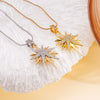 Temperament Stainless Steel Inlay Zircon Shiny Octagonal Star Pendant Necklace for Women Charm Jewelry Gifts - Image 3