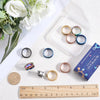 1 Box 12Pcs Stainless Steel Ring Blanks US Size 7 Grooved Finger Rings Blue Black Golden Ring Core Blank Ring Core Making Kits - Image 4