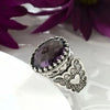 Silver Purple Cubic Zirconia Ring for Women Vintage Party Accessory Noble Finger Temperament Jewelry Gifts - Image 3