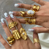 Sculptural Adjustable Ring in Multiple Gold-Tone Designs - Image 1