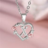 Cute Female A-Z Letter Flower Pendant Necklace Silver Color Wedding Jewelry Gift For Women - Image 26