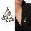 Christmas Rhinestone Christmas Tree Brooches for Women Unisex Enamel Botanical Pin Office Party Friend Gifts Jewelry Accessories - Image 2
