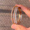 Silver Jewelry For Women Rose Gold Bangle Diamond Bangle Wedding Jewelry Around Rivet Bangle Jewelry - Image 3