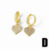 Small Clear Crystal Heart Earrings for Women Gold Plated Dangle Earrings CZ Jewelry Gifts - Image 7