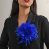 20CM Exaggerated Feather Flower Large Brooch for Women Lady Personality Lapel Pins Party Wedding Clothing Jewelry - Image 1
