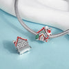 Silver Christmas Bell Charms Snowflake Reindeer House Bead Snowman Pendant Fit Bracelet Necklace Jewelry - Image 6