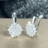 Cute Small White Cubic Zirconia Stone Snowflake Hoop Earrings for Women Charm Female Silver Color Wedding Jewelry Gift - Image 3