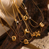 Zircon Bubble 26 Letters Necklace Stacked Jewelry Gold Plated Stainless Steel For Women Charm - Image 6