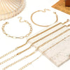 Five-Piece Resin Bead Bracelet Set with Round Charms and Elastic Bands - Image 46