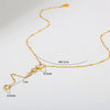 Stainless Steel Shiny Zirconia Pendant Necklace For Women Delicate Pvd Plated Charm Jewelry Gift - Image 10