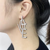 Unique Design Imitation Letters Love Geometric Pendant Earrings Jewelry Ladies Metal Simple Personality Jewelry Gifts - Image 2