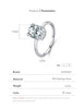 MODIAN 925 Sterling Silver Minimalist Oval Zirconia Finger Ring Prong Setting CZ Band For Women Engagement Anniversary Gift