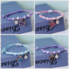 Bohemian Butterfly Flower Bracelets For Women Girls Handmade Purple Blue Pink Beads Braided Rope Chain Bracelet Bangles Bff Gift - Image 1
