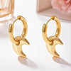 Evispol Punk Stainless Steel Huggie Hoop Earrings For Women Moon Star Heart-shaped Drop Earrings Cartilage Piercing Jewelry - Image 2