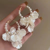 Texture Imitation Pearl Flower Drop Earrings Korean Earring for Woman Party Jewelry Gifts - Image 5