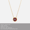Stainless Steel Birthstone Pendant Necklace with 38 cm Chain and 5 cm Extension - Image 17