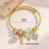 Multi Element Stainless Steel Circle Panjiadora Beaded Love Bracelet Suitable for Women's Dating, Daily Holiday Gifts - Image 6