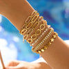 Star-Detail Chain Bracelet with Gold-Tone Finish - Image 2