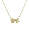 Delicate Heart Pink Zircon Mini Letter Pendant Necklace for Women Gold Plated Balloon Bubble Initial Alphabet Jewelry - Image 14