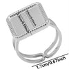1/2pcs Mix Silver/Gold Color Oval Flower Sun Ring Stainless Steel Rings For Women Men Accessories Round Blank Cobochons Settings - Image 10