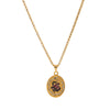 Stainless Steel Painted Butterfly Dragonfly Pomegranate Snake Oval Diamond Necklace with Gold Plating - Image 8