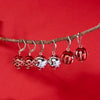 Personality Christmas Colorful Ball Drop Earrings for Women Snowflake Xmas Tree Pattern Lantern Ball Hoop Earring Accessories - Image 4