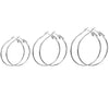 3 Pairs/Set Metal Hoop Earrings Set 20/30/40mm Big Round Circle Earrings For Women Gold Silver Plated Jewelry - Image 7
