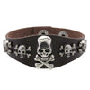 Punk Bracelet for Men Women Goth Black Leather Wristband with Metal Skull Spike Studded Rivets Cuff Bangle Adjustable - Image 16