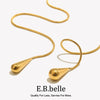 Two Water Drop Snake Chains Necklace Silver Color Stainless Steel Accessories Gold Plated Women's Neck Chain - Image 1